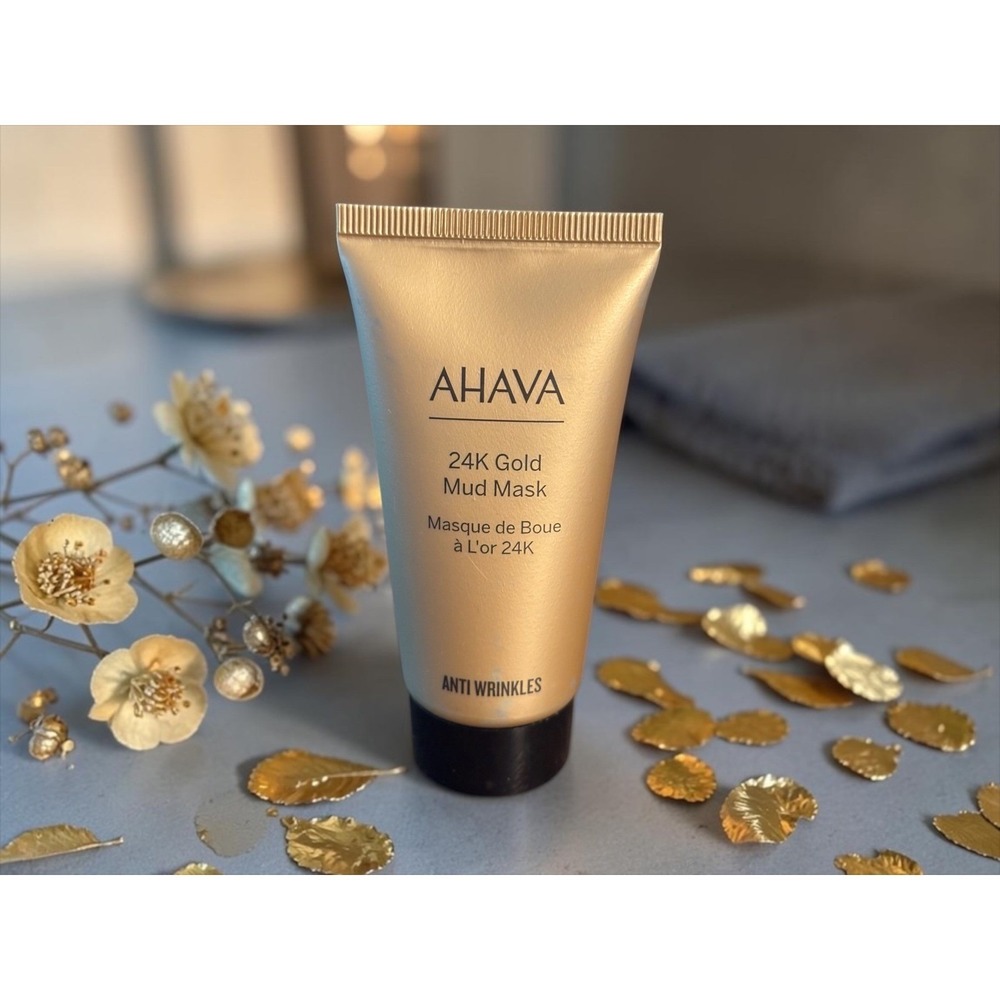 AHAVA 24K Gold Mineral Mud Mask Anti Wrinkle 1.7 oz Dead Sea Luxury Skincare NEW